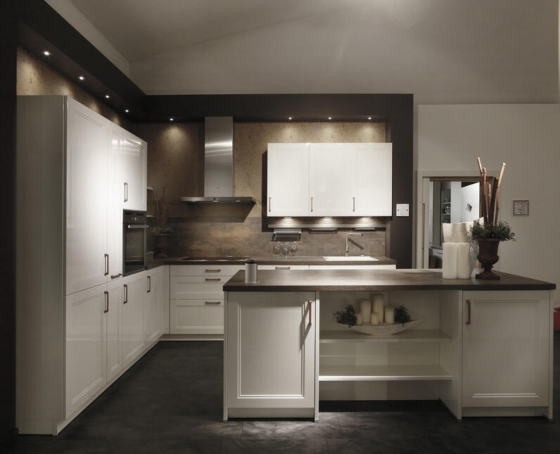 cuisine moderne blanc eclairage